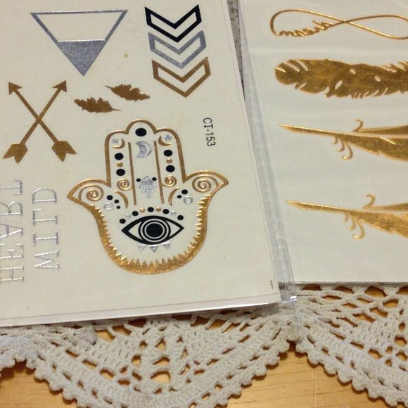 Temporary Tattoo bundle, gold and silver - Picture 5 of 7